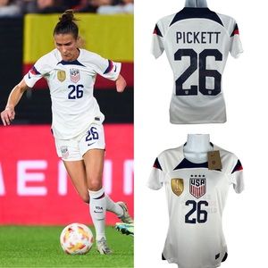 Nike White USWNT #26 Pickett Women's Soccer Jersey